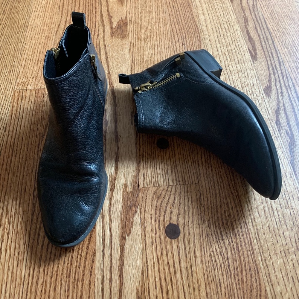 Franco Sarto Black Leather Booties
